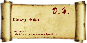 Dóczy Huba névjegykártya