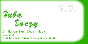 huba doczy business card